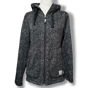 Free Country Black and White Hooded Jacket